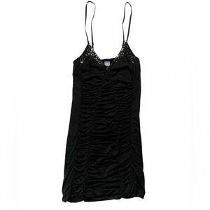 NWT Free People Bodycon Ruched Sequin Y2K Mini Dress